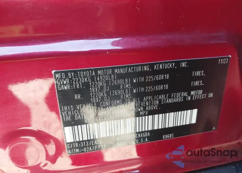 2024 Toyota Rav4 Hybrid Limited из США, поврежденный, VIN 4T3D6RFV5RU145499